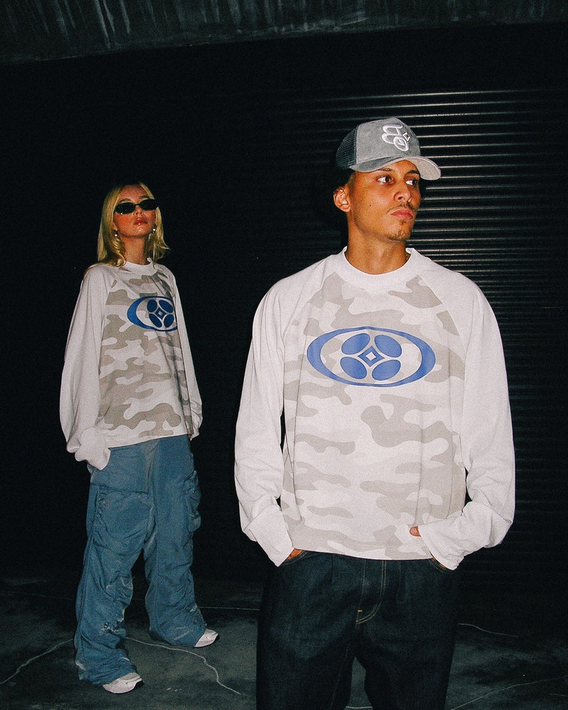 WHITE CAMO LONG SLEEVE